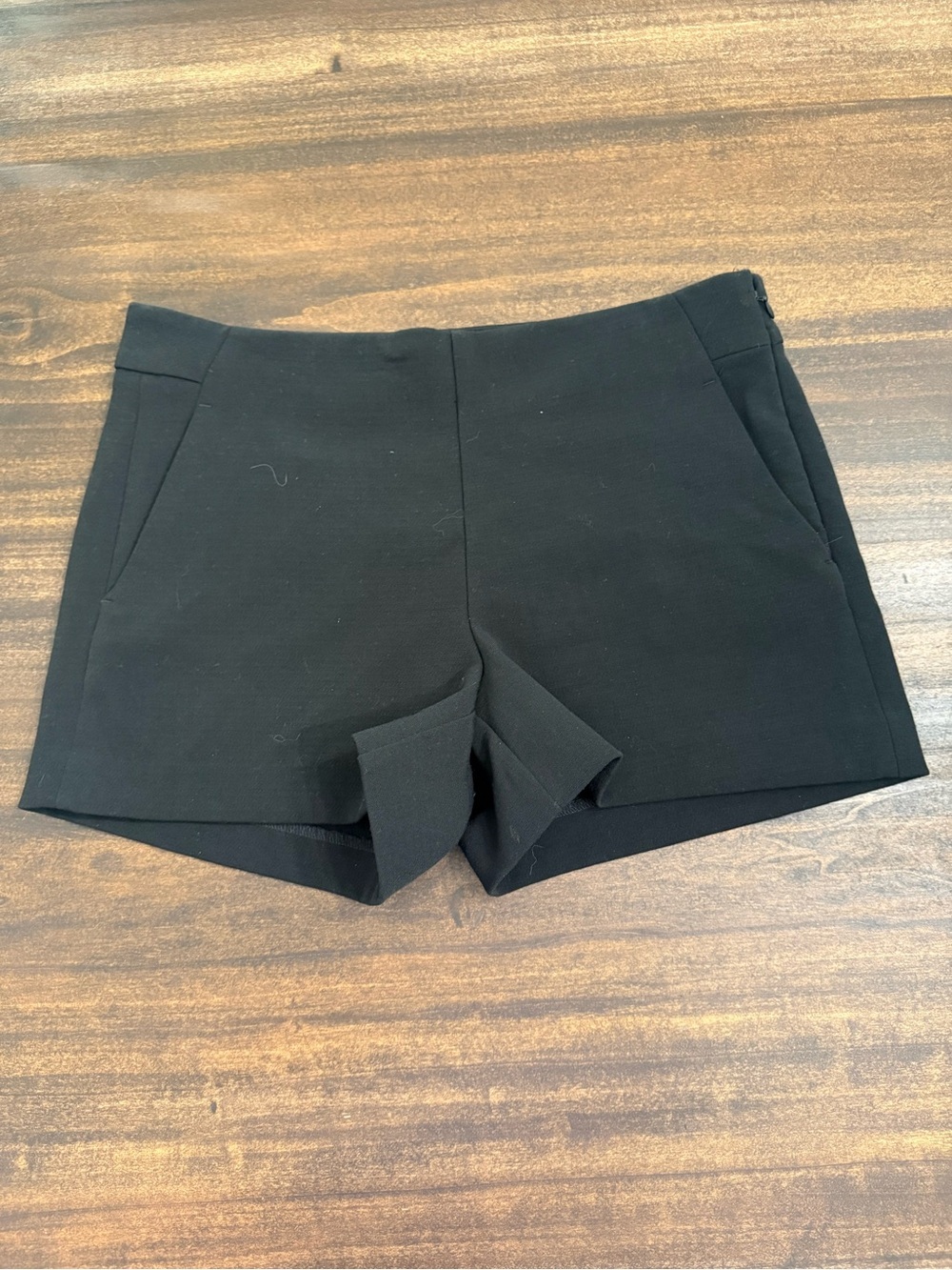 Banana Republic Black High-Waist Tailored Shorts